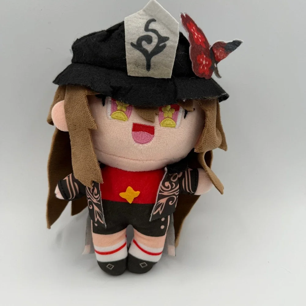 Genshin Impact Hu Tao Plush Figure Unisex 8 Inch Brown Excellent Anime Toy